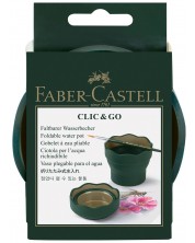 Πτυσσόμενο ποτήρι για ζωγραφική Faber-Castell - σκούρο πράσινο