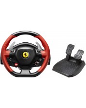 Τιμόνι με πεντάλια Thrustmaster - Ferrari 458 Spider, μαύρο/κόκκινο -1