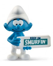 Φιγούρα Schleich The Smurfs - Smurf with Smurf tag