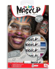 Μαρκαδόροι προσώπου Carioca Mask up -Metallic,6 χρώματα -1