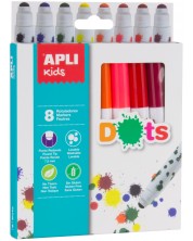 Σετ μαρκαδόρους APLI -Κουκκίδες, 8 χρώματα