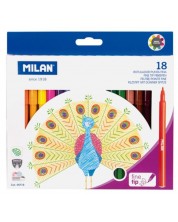 Μαρκαδόροι με λεπτή μύτη Milan - 18 χρώματα -1