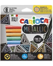 Μαρκαδόροι Carioca - Metallic, 8 χρώματα -1