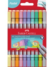 Μαρκαδόροι Faber-Castell -10 παστέλ χρώματα, διπλό