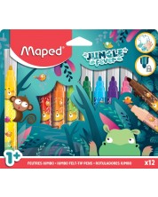 Μαρκαδόροι Maped Jungle Fever - Jumbo, 12 χρώματα
