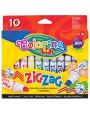 Μαρκαδόροι  Colorino - Zig Zag, 10 χρώματα