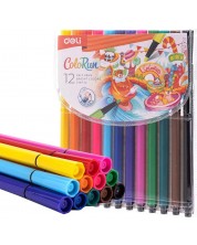 Μαρκαδόρος Deli Colorun - EC157-12, 12 χρώματα