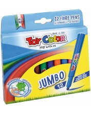 Μαρκαδόροι Toy Color - Jumbo, 12 χρώματα
