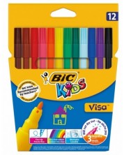 Μαρκαδόροι BIC Kids Visa - 12 χρώματα -1