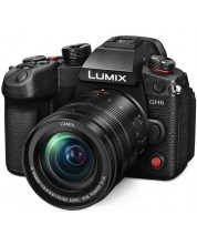 Φωτογραφική μηχανή Mirrorless Panasonic - Lumix GH6, 12-60mm, f/3.5, Black