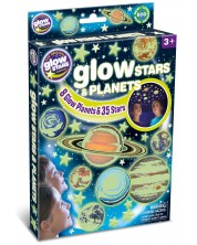 Φωσφορίζοντα αυτοκόλλητα Brainstorm Glow - Αστέρια και πλανήτες, 43 τεμάχια -1