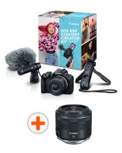 Φωτογραφική μηχανή Canon - EOS R50 Content Creator Kit, Black + Φακός Canon - RF 35mm f/1.8 IS Macro STM