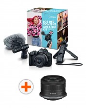 Φωτογραφική μηχανή Canon - EOS R50 Content Creator Kit, Black + Φακός Canon - RF-S, 10-18mm, f/4.5-6.3, IS STM -1