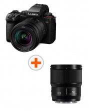 Φωτογραφική μηχανή Panasonic - Lumix S5 II, S 20-60mm, f/3.5-5.6, Black + Φακός Panasonic - Lumix S, 50mm, f/1.8