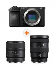 Φωτογραφική μηχανή Sony - Alpha A6700, Black + Φακός Sony - E, 15mm, f/1.4 G + Φακός Sony - E, 16-55mm, f/2.8 G