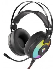 Ακουστικά gaming Genesis - Neon 600, RGB, μαύρα -1