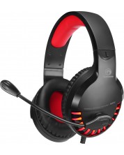Gaming ακουστικά Marvo - HG8932, μαύρα/κόκκινα -1