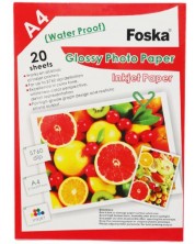 Γυαλιστερό φωτογραφικό χαρτί A4 Foska - 180gr/m2, 20 φύλλα
