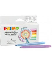 Μαρκαδόροι γκλίτερ Primo - 6 χρώματα
