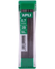 Γραφίτης για αυτόματο μολύβι Apli - 2B, 0,7 mm, 50 τεμάχια -1