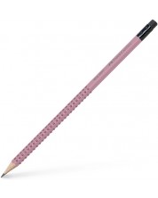 Μολύβι γραφίτη Faber-Castell Grip - 2001, Β, με γόμα, ροζ