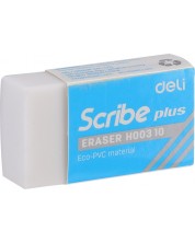 Γόμα για μολύβι Deli - Scribe plus, EH00310, λευκή -1