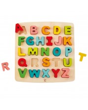 Ξύλινο παζλ Hape - Αλφάβητο, κεφαλαία γράμματα