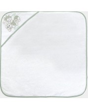 Πετσέτα με κουκούλα Bambino Casa - Paris, Bianco Mint, 75 х 75 cm -1