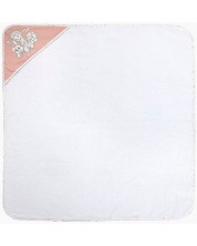 Πετσέτα με κουκούλα Bambino Casa - Paris, 100 х 100 cm, Bianco Rosa -1