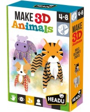 Δημιουργικό σετ Headu Montessori - Φτιάξε 3D ζώα -1