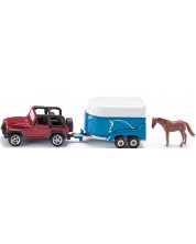 Σετ παιχνιδιών Siku - Jeep with horse trailer -1