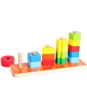 Σετ παιχνιδιών Acool Toy - Διαλογέας με γεωμετρικά σχήματα, 16 τεμάχια -1