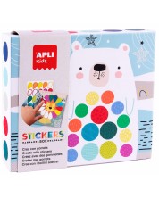 Παιχνίδι με αυτοκόλλητα και γεωμετρικά σχήματα Apli Kids - Αρκούδα