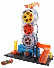 Σετ παιχνιδιών Mattel Hot Wheels - Μοντέρνο κέντρο της πόλης για ελαστικά -1