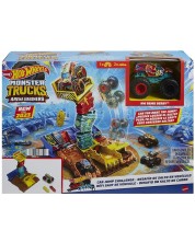 Σετ παιχνιδιών  Hot Wheels Monster Trucks - Car Jump Challenge:Παγκόσμιας Αρένας, ημιτελικός -1