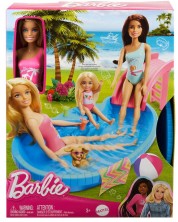 Σετ παιχνιδιών Mattel Barbie - Barbie με πισίνα και νεροτσουλήθρα -1