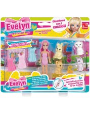 Σετ παιχνιδιού RS Toys -Κούκλα Evelyn με αξεσουάρ, ποικιλία -1