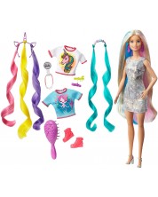 Σετ παιχνιδιού Mattel Barbie- Barbie με νεραϊδόμαλλα