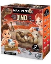 Σετ παιχνιδιών Buki France - Μεγάλο αυγό δεινοσαύρων για την ανακάλυψη, με 12 δεινόσαυρους -1