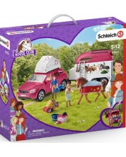 Σετ παιχνιδιών Schleich Horse Club - Ιππική κατασκήνωση με αυτοκίνητο και τρέιλερ -1