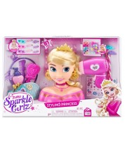 Σετ παιχνιδιών Zuru Sparkle Girlz - Μοντέλο για χτενίσματα Styling Princess, 81 τεμ -1