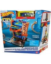 Σετ παιχνιδιού Hot Wheels City -  Πάρκινγκ, με πράσινο αυτοκινητάκι -1