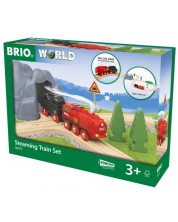 Σετ παιχνιδιού Brio - Τρένο με ατμομηχανή