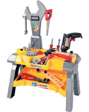 Σετ παιχνιδιών RS Toys - Τραπέζι εργασίας με εργαλεία, 42 τεμάχια -1