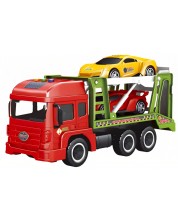 Σετ παιχνιδιών Vehicle Engineering - Μεταφορέας αυτοκινήτων με δύο αυτοκίνητα, ποικιλία -1