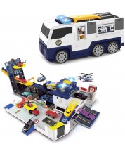 Σετ παιχνιδιών Dickie Toys - Πτυσσόμενο αστυνομικό φορτηγό -1