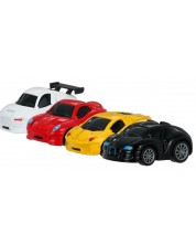 Σετ παιχνιδιών GT - αυτοκίνητα, άσπρο, κόκκινο, κίτρινο και μαύρο -1