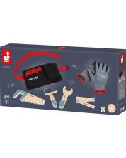 Σετ παιχνιδιού Janod - Ζώνη με εργαλεία και γάντια Brico Kids