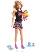 Σετ παιχνιδιού Barbie Skipper - Μπάρμπι μπέιμπι σίτερ με ξανθά μαλλιά