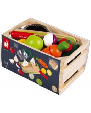 Σετ παιχνιδιών Janod - Maxi φρούτα και λαχανικά -1